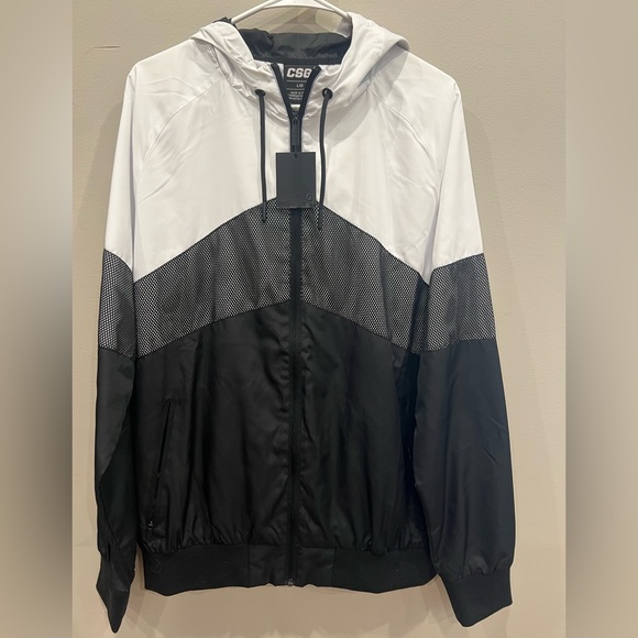 CSG Black & White Wind Jacket - Picture 1 of 7
